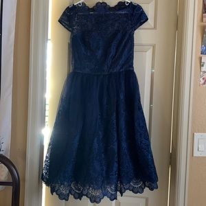 Navy blue lace dress